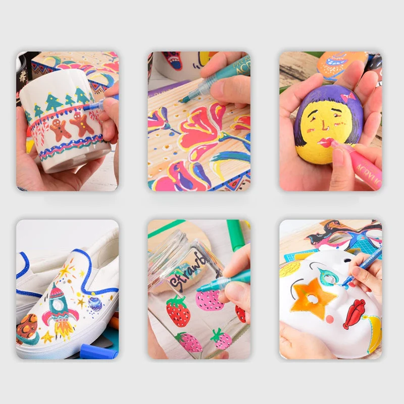 12 Colors Ultra Thin Curve Manicure Marker - Image 9