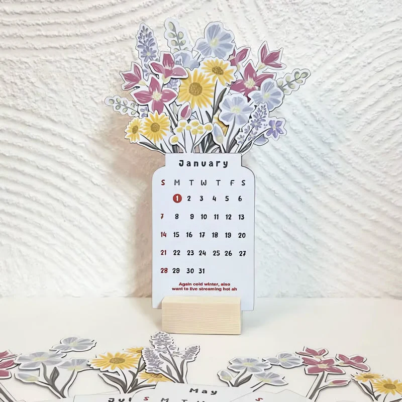 2025 Bloomy Flowers Desk Calendar - Image 7
