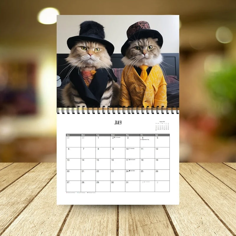 2025 Stylish Cats Calendar/Gift For Cat Lover - Image 4