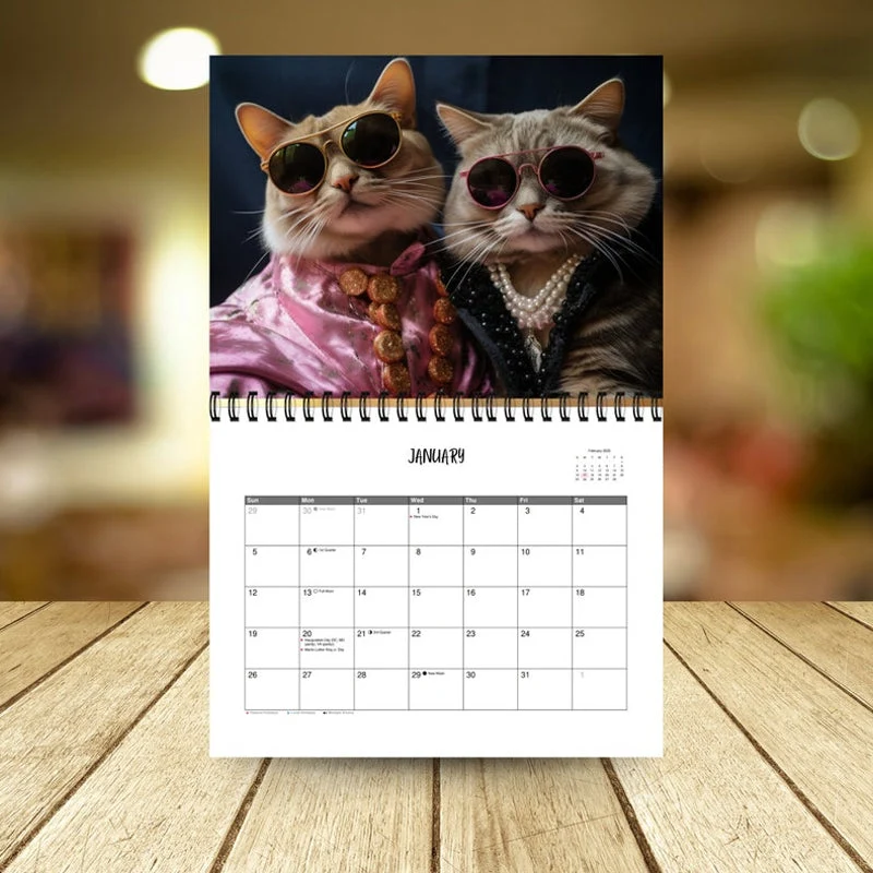 2025 Stylish Cats Calendar/Gift For Cat Lover - Image 9