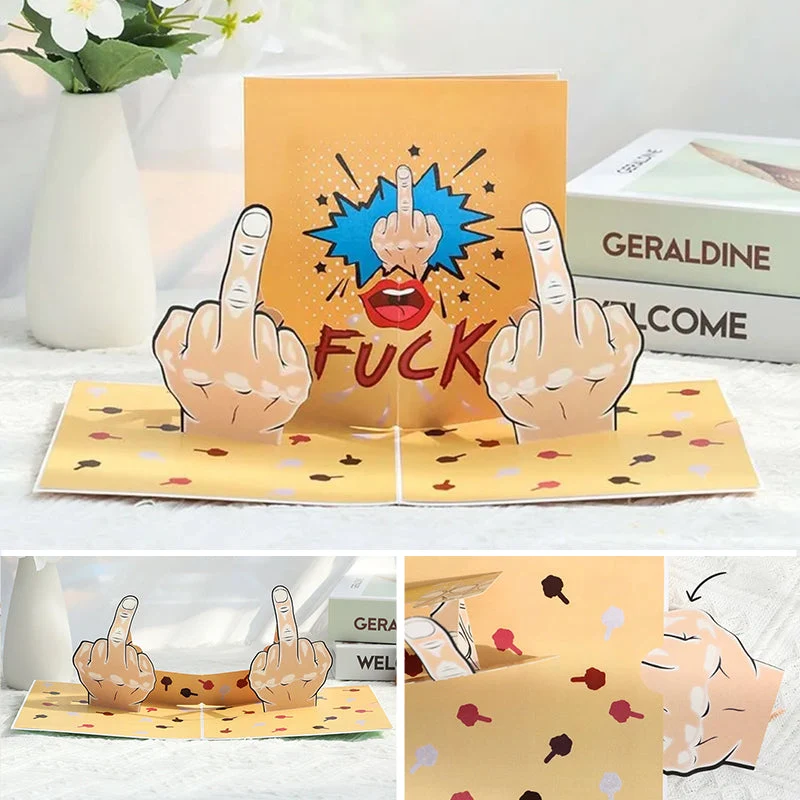 3D Funny Middle Finger Card - Image 5