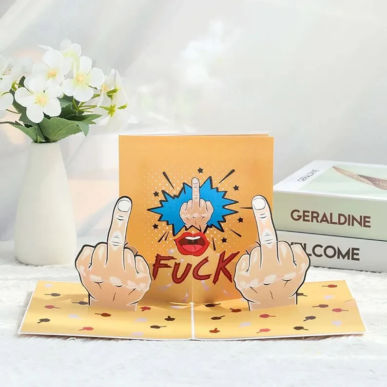 3D Funny Middle Finger Card - Image 7
