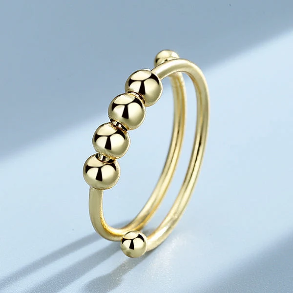 4 Beads Adjustable Anxiety Relief Ring - Image 6