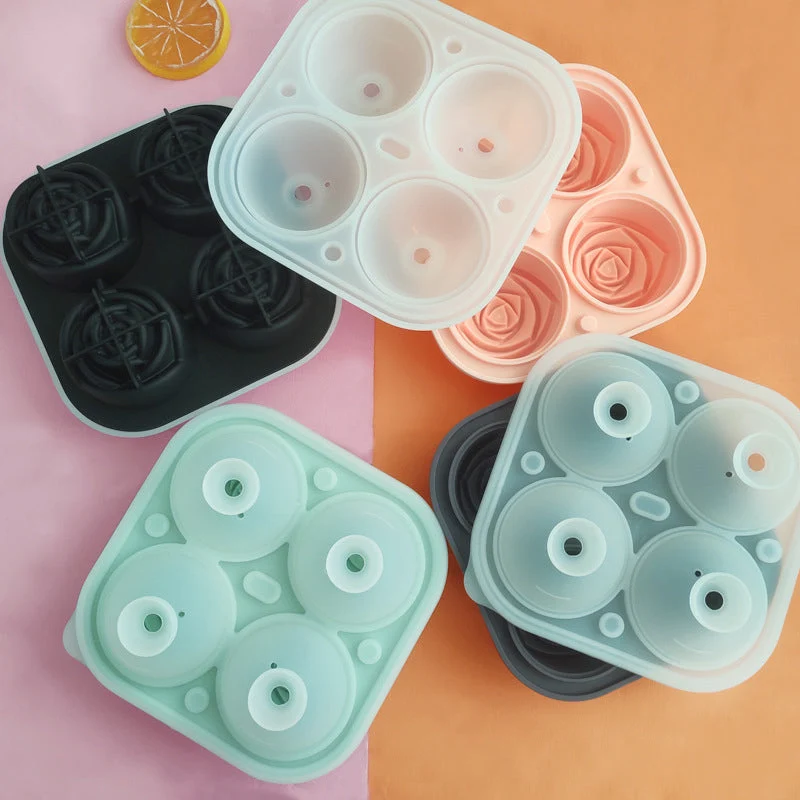 4-Compartment Large Rose Ice Cube Mold - Image 16