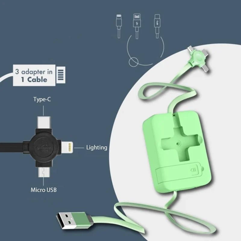3-in-1 Data Cable Phone Stand - Image 2