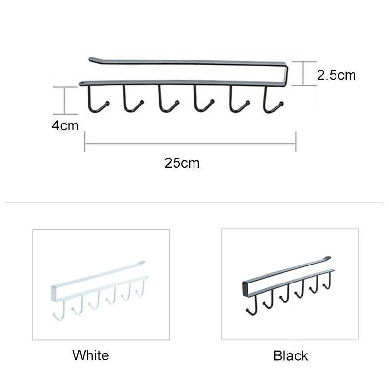 6 Hooks Under-Cabinet Hanger Rack - Image 4