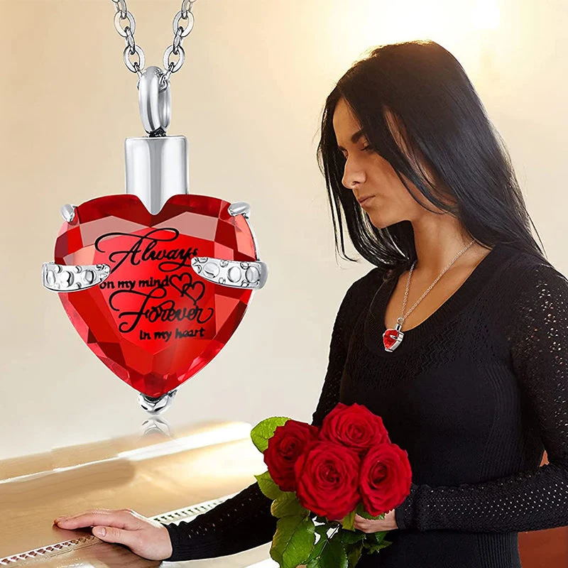 Always on My Mind Forever in My Heart-Urn Necklace - Image 11