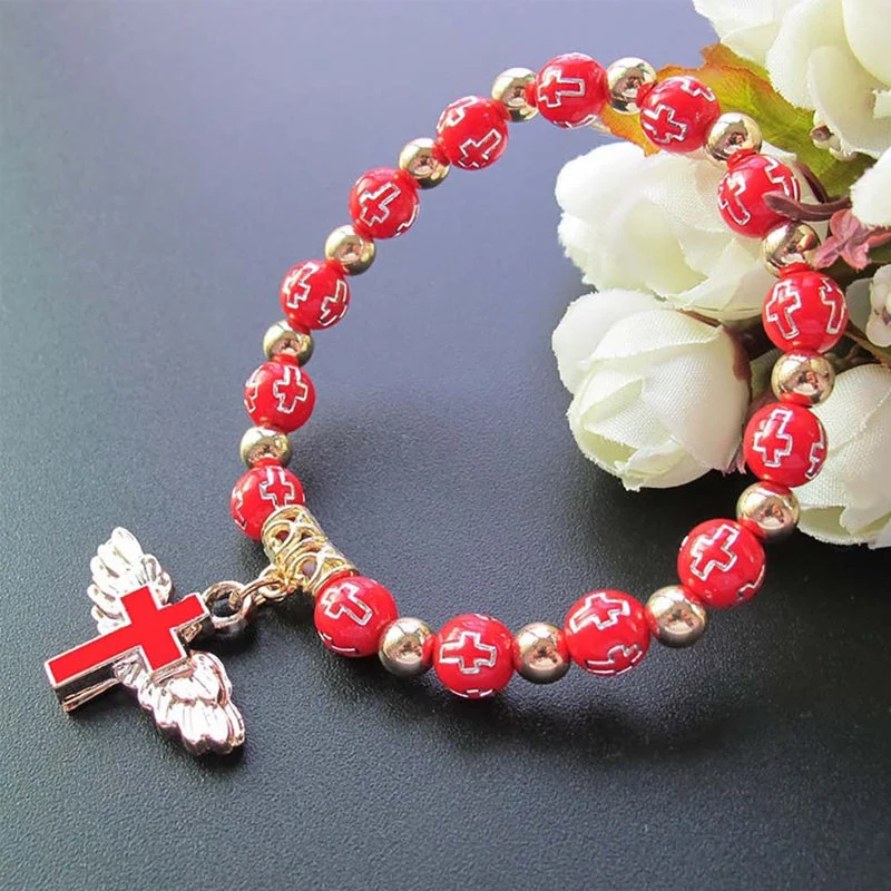 Angel Wing Cross Bracelet - Image 10