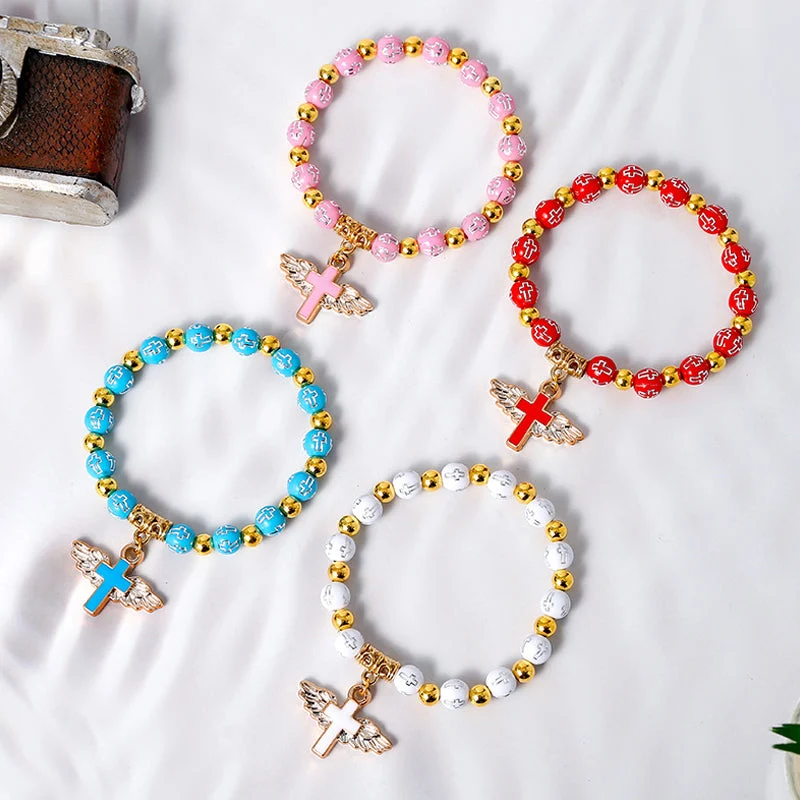Angel Wing Cross Bracelet - Image 5
