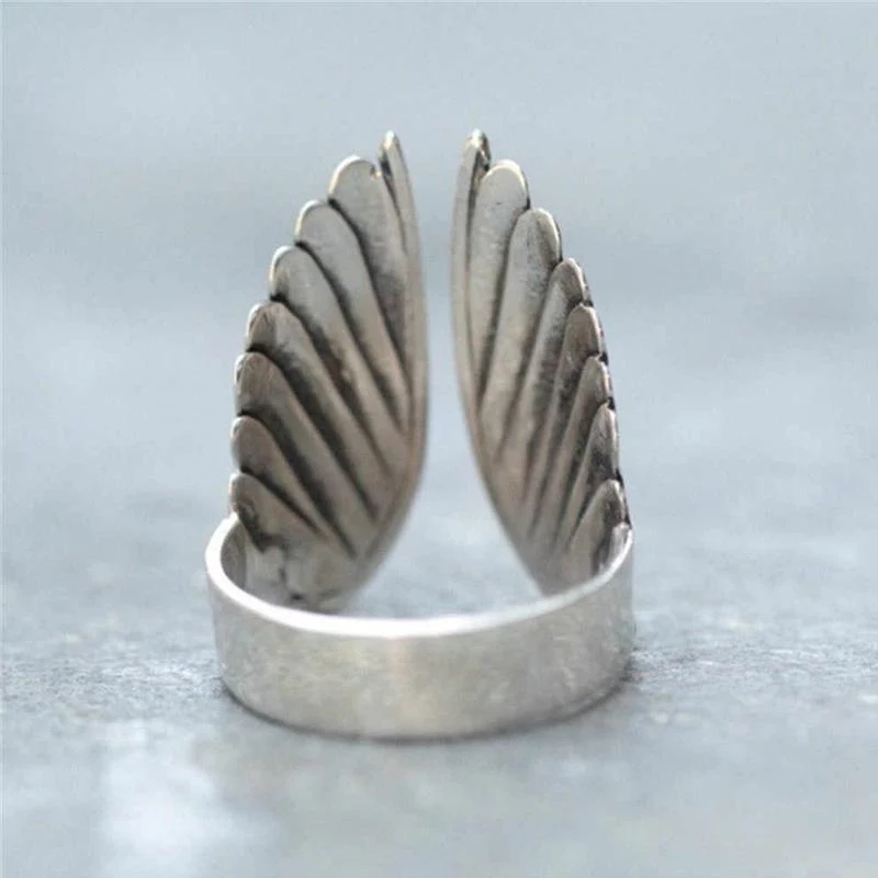 Angel Wing Silver Ring - Image 3