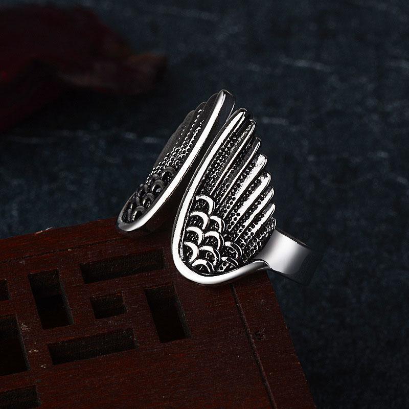 Angel Wing Silver Ring - Image 5