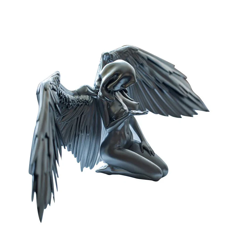 Art Angel Female Woman Wings Kneeling Cloak Hat - Image 11