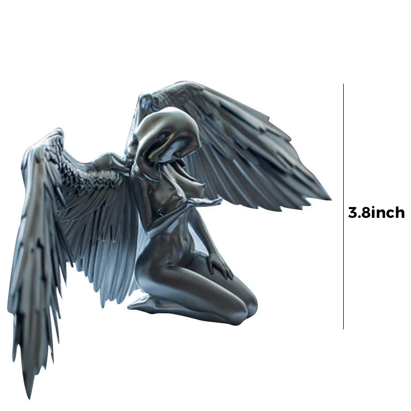 Art Angel Female Woman Wings Kneeling Cloak Hat - Image 9