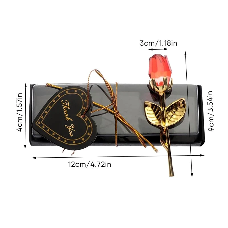 Artificial Rose Branch with Crystal Flower - Image 11