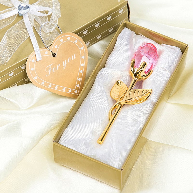 Artificial Rose Branch with Crystal Flower - Image 12