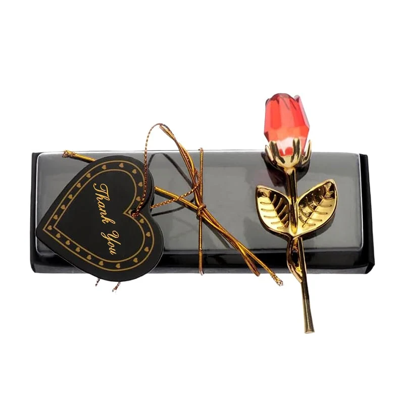 Artificial Rose Branch with Crystal Flower - Image 8