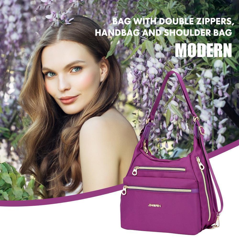 Bag with Double Zippers, Handbag and Shoulder Bag - Image 3