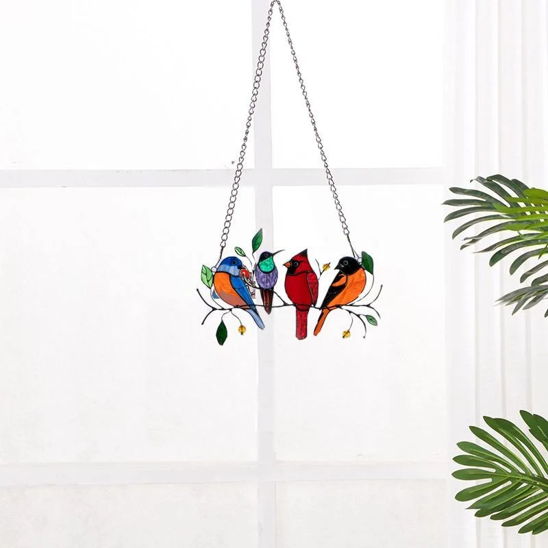 Birds Stained Glass Window Hangings - Image 6