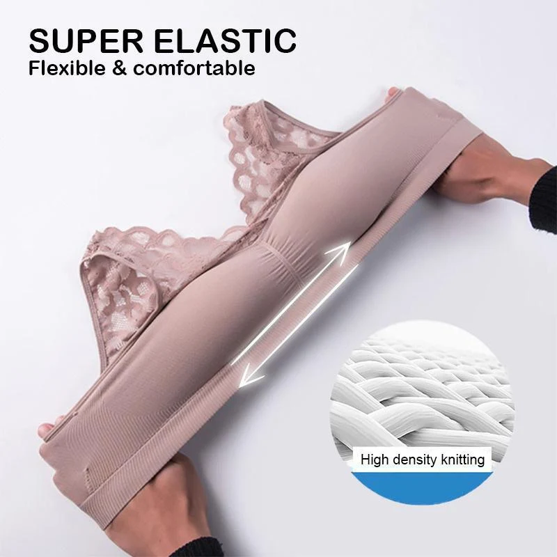 Breathable Sports Push Up Lace Bra - Image 6