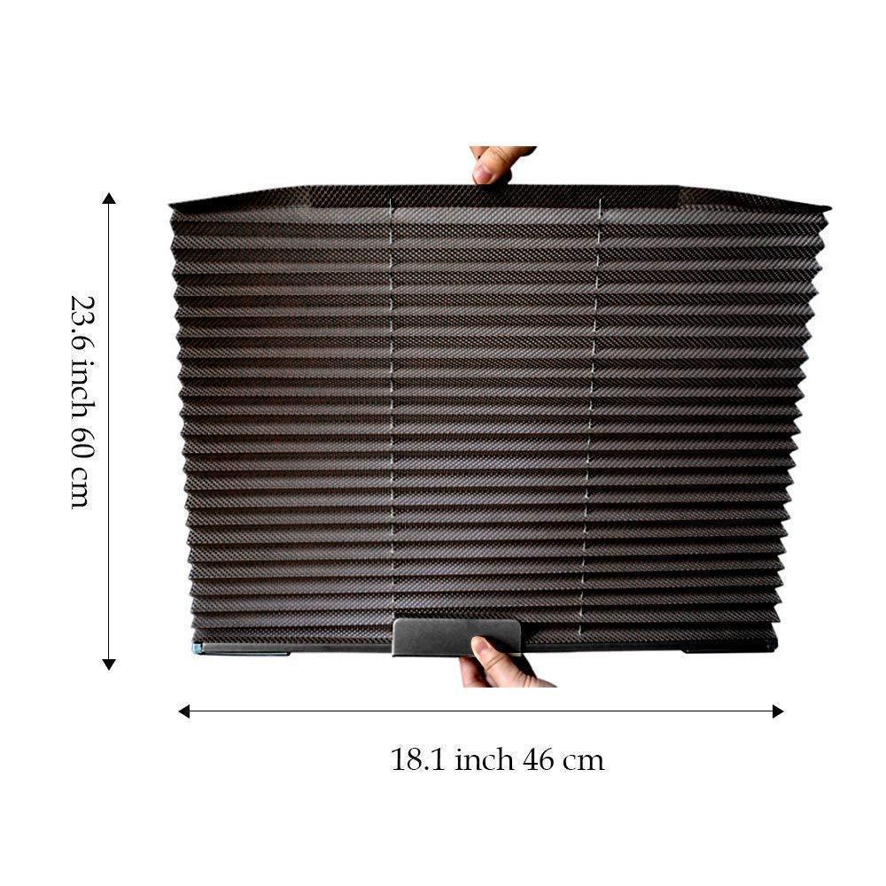 Car Window Sun Shade Curtain With 3M Adhesive, Black - Image 5