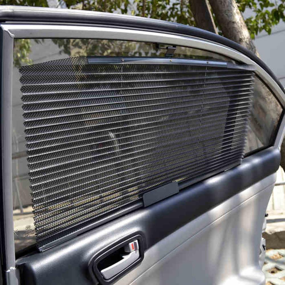 Car Window Sun Shade Curtain With 3M Adhesive, Black - Image 7