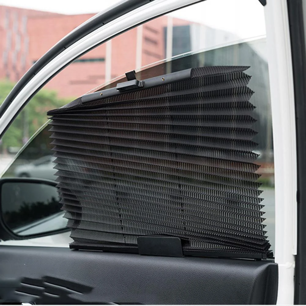 Car Window Sun Shade Curtain With 3M Adhesive, Black - Image 8