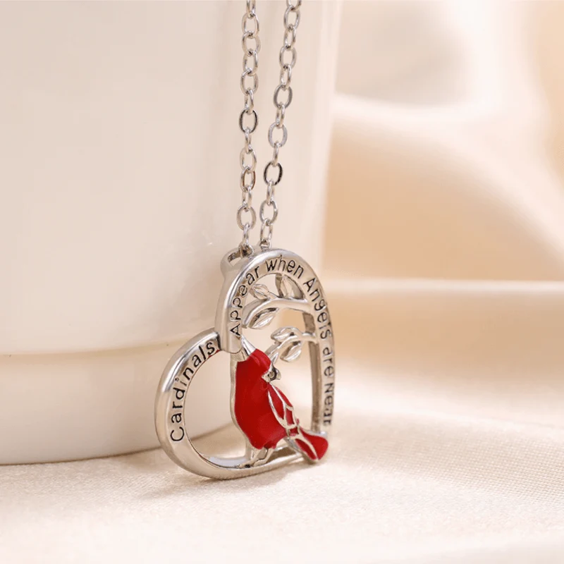 Cardinal Heart Pendant Necklace - Image 4