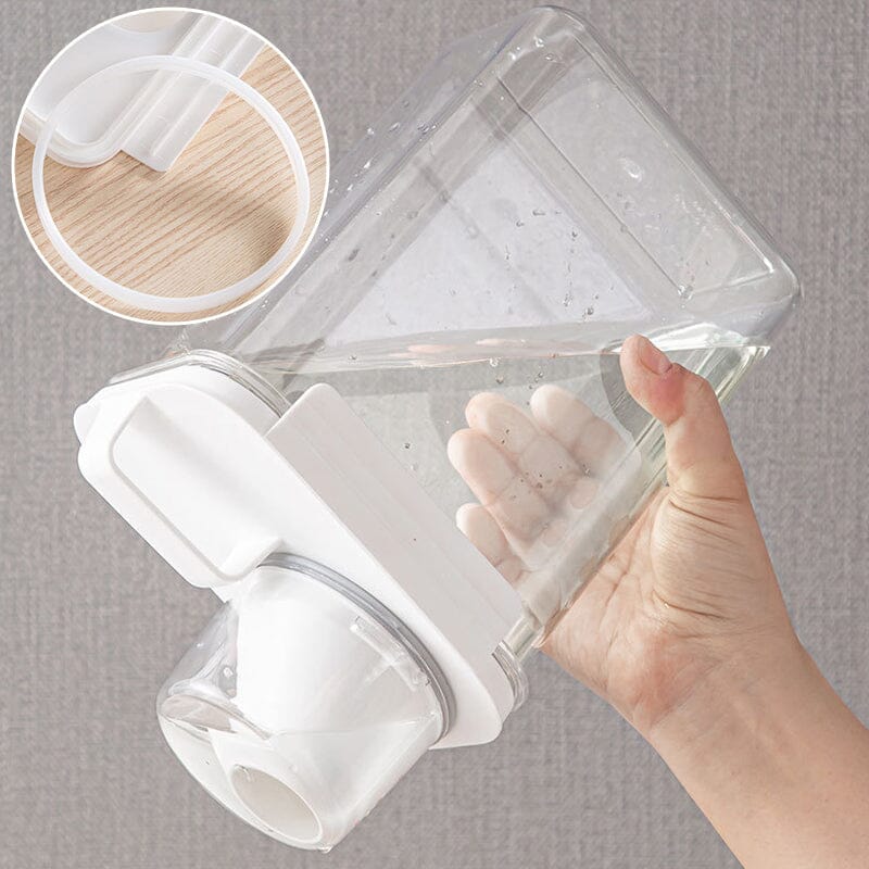 Cereal Dispenser Easy Flow Storage Jar Plastic Grocery Container - Image 3