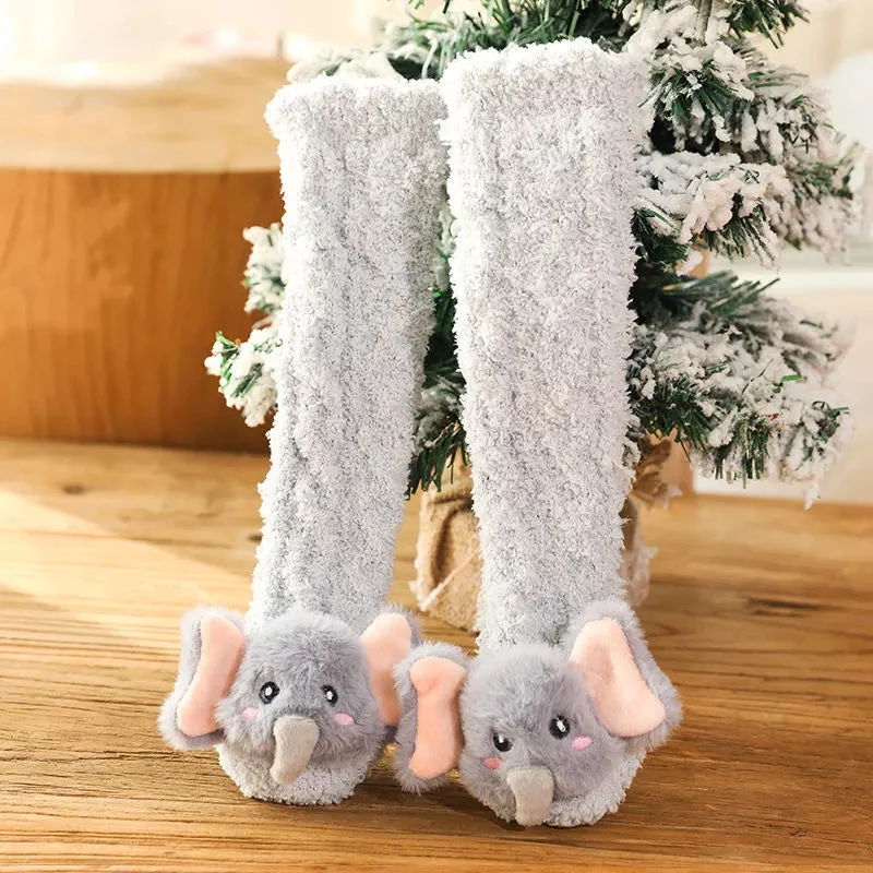Children's Animal Coral Fleece Socks - Image 8