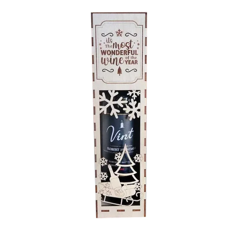 Christmas Funny Wooden Wine Box - Image 17