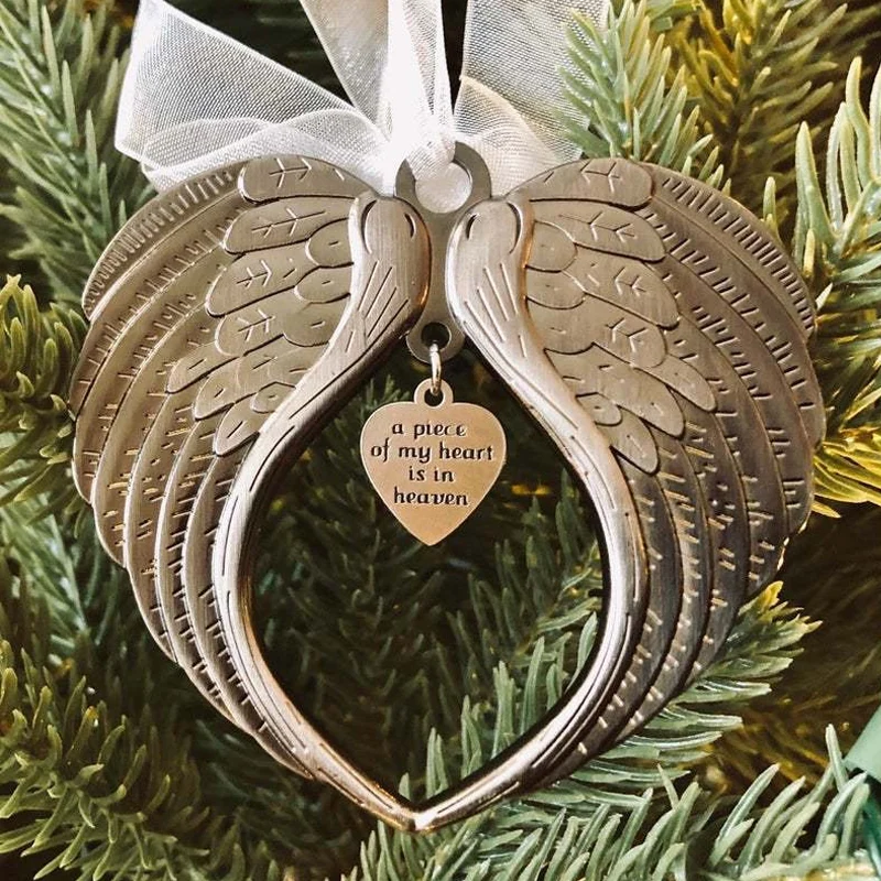 Christmas ornaments angel wings bell-memorial christmas gift - Image 4