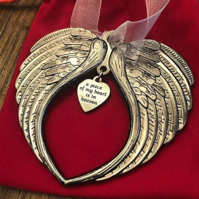 Christmas ornaments angel wings bell-memorial christmas gift - Image 5