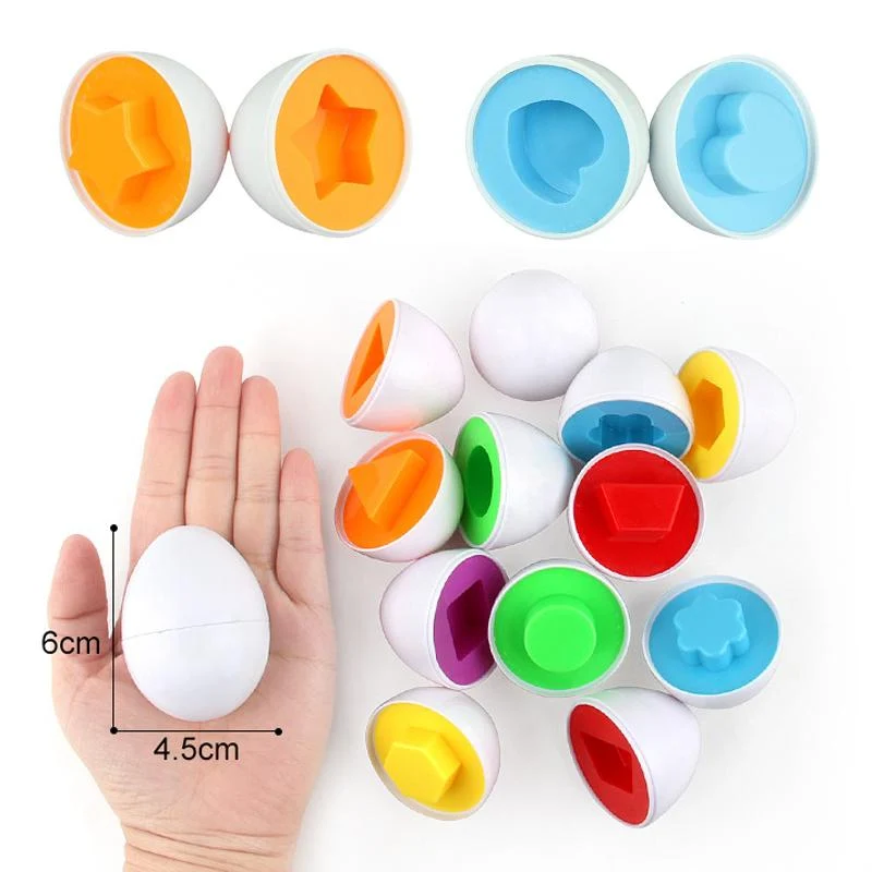 Cognitive Development Geometric Eggs ( 12 Eggs One Set ) - Image 3