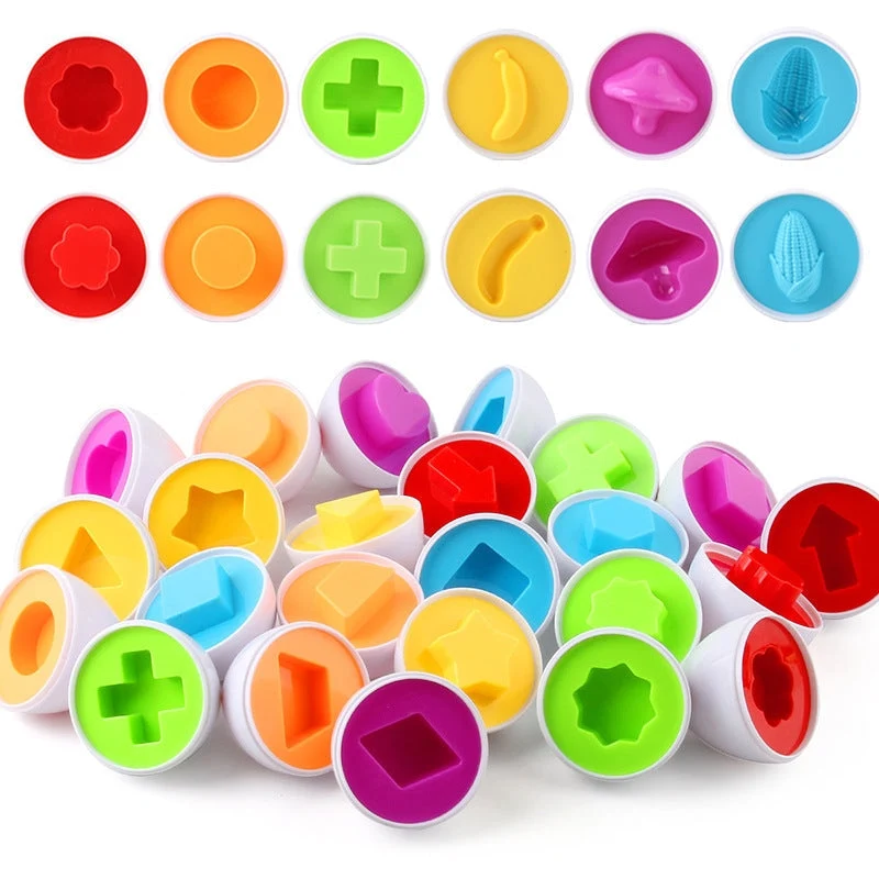 Cognitive Development Geometric Eggs ( 12 Eggs One Set ) - Image 6