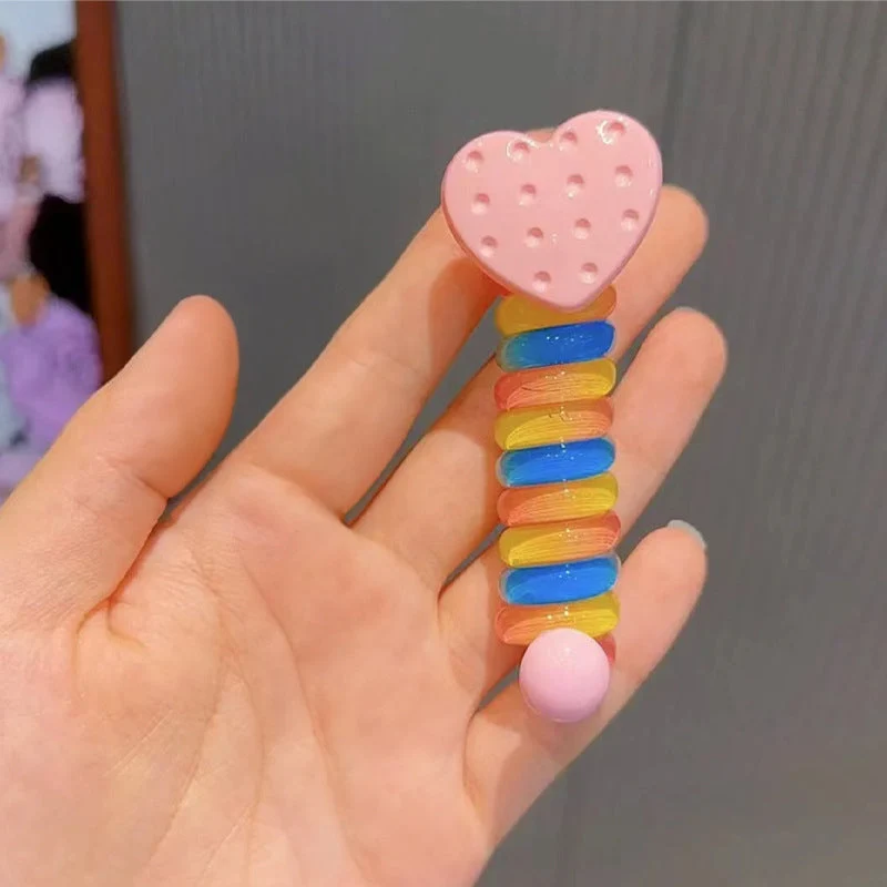 Colorful Telephone Wire Hair Bands for Kids - Image 12