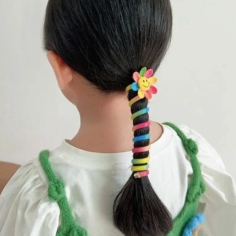 Colorful Telephone Wire Hair Bands for Kids - Image 5