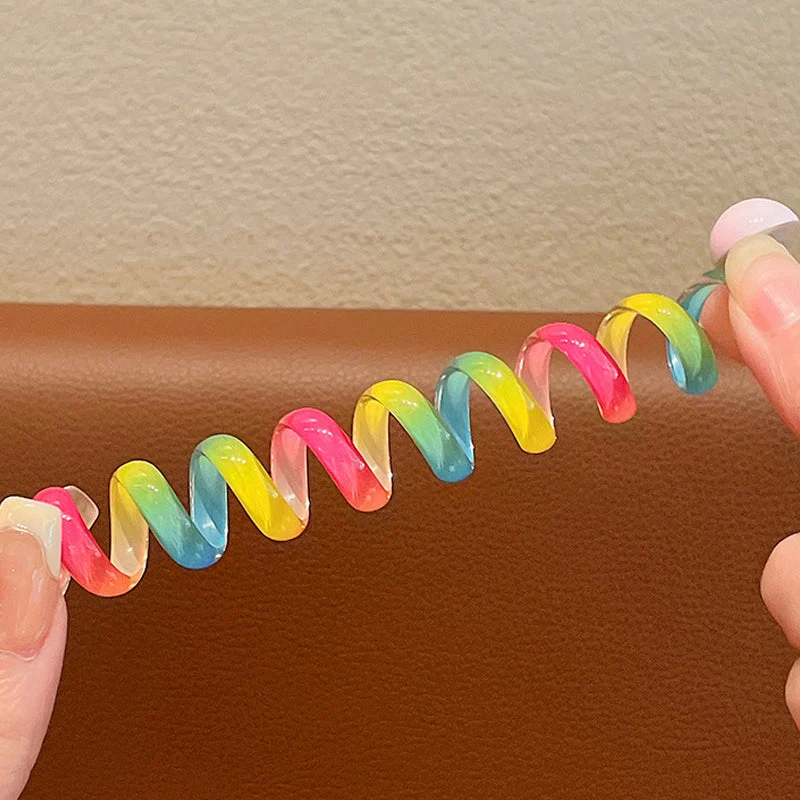 Colorful Telephone Wire Hair Bands for Kids - Image 7