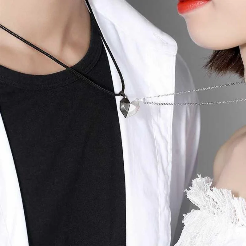 Couple Heart Stitching Necklace - Image 7