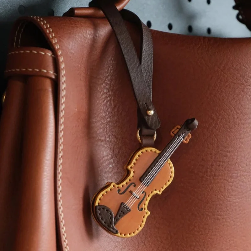 Crafted Leather Violin & Cello Keychain - Image 13