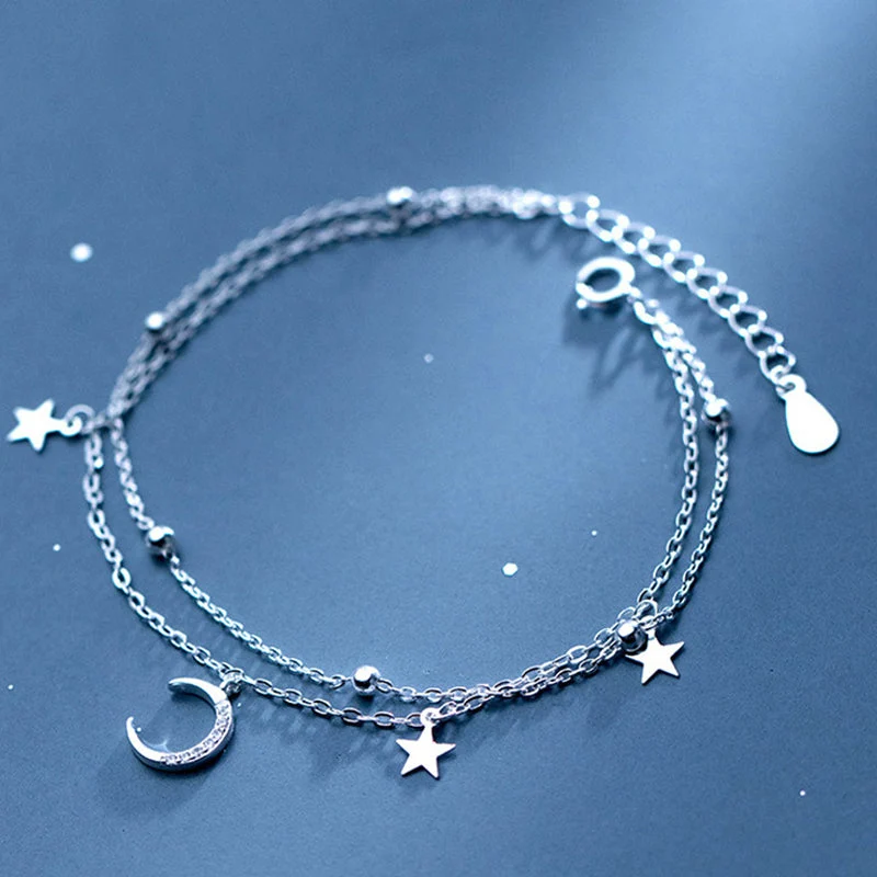 Crescent Moon & Star Bracelet - Image 2