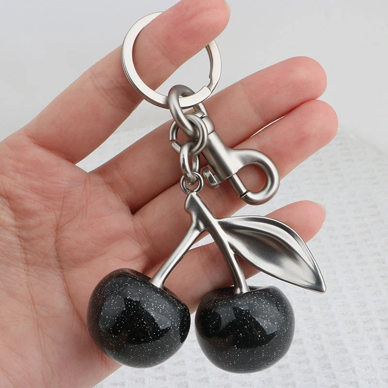 Cute Cherry Design Keychain - Image 4