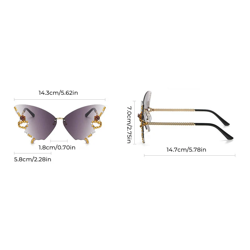 DIAMOND BUTTERFLY SUNGLASSES - Image 11