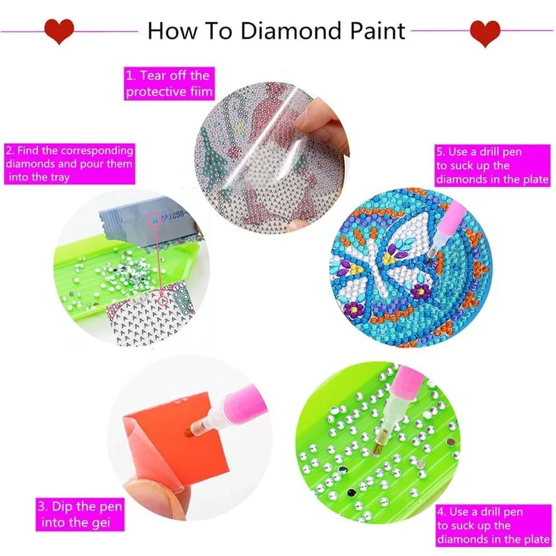 Diamond Crafts Coasters Diamond Painting Coasters (Mandala) - Image 13