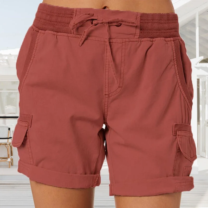 Drawstring Utility Comfy Cargo Shorts - Image 4