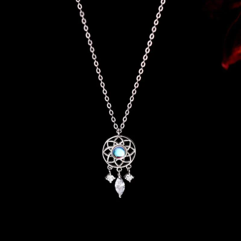 Moonlight Dreamcatcher Necklace Collarbone necklace - Image 2