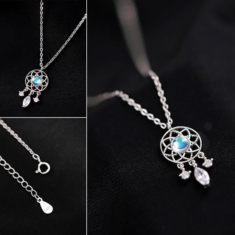 Moonlight Dreamcatcher Necklace Collarbone necklace - Image 4