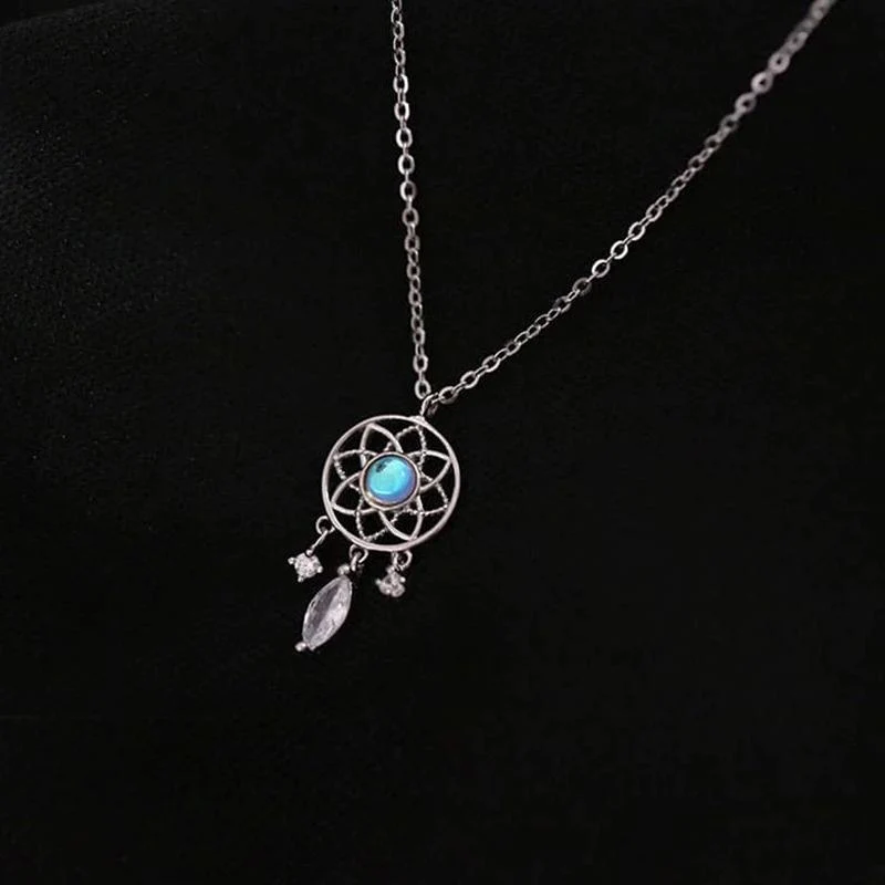 Moonlight Dreamcatcher Necklace Collarbone necklace - Image 6