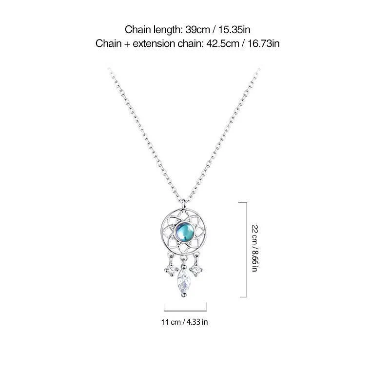 Moonlight Dreamcatcher Necklace Collarbone necklace - Image 8