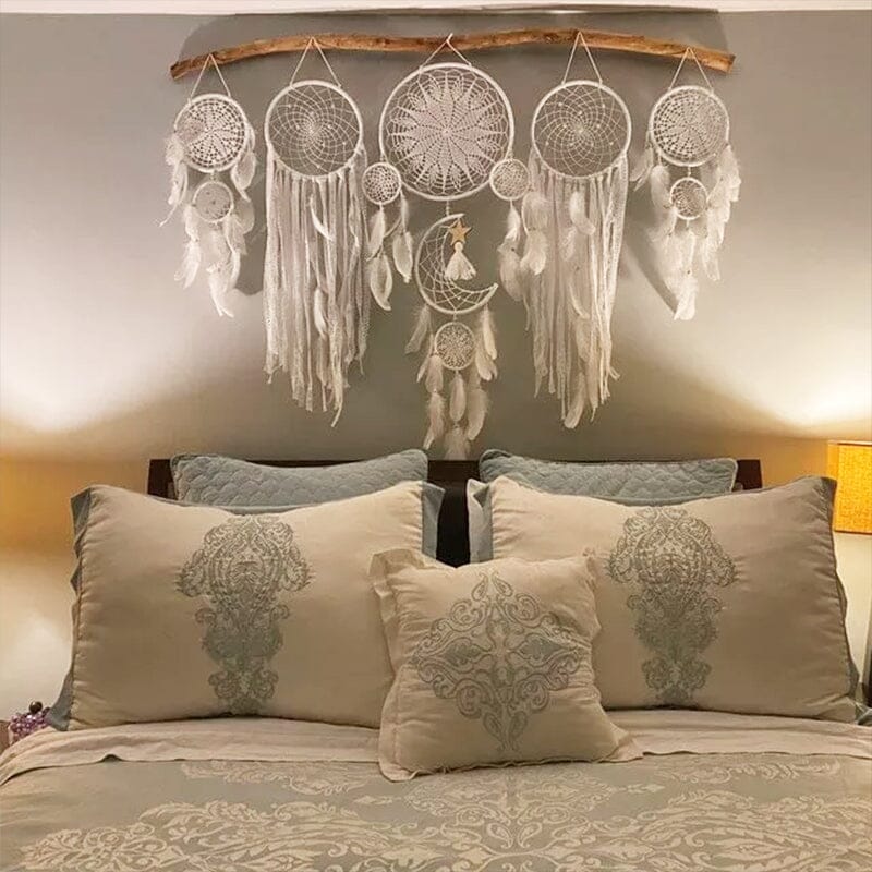 Dreamcatcher Moon and Stars Hanging Over the Bed(5 PCS) - Image 2