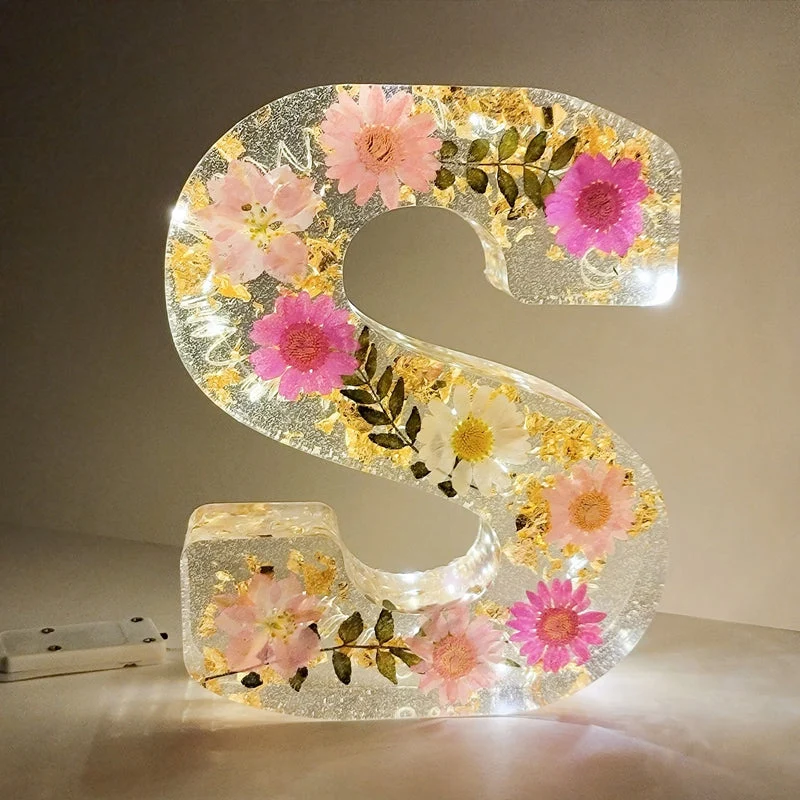 Dried Flower Letters Night Light - Image 10